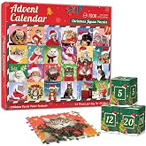 Advent Calendar 2026 - Christmas Cat Jigsaw Puzzles | 24 Days of Christmas Countdown Advent Calendar Puzzle, 1008 Pieces Christmas Puzzles Xmas Gifts for Adults Kids