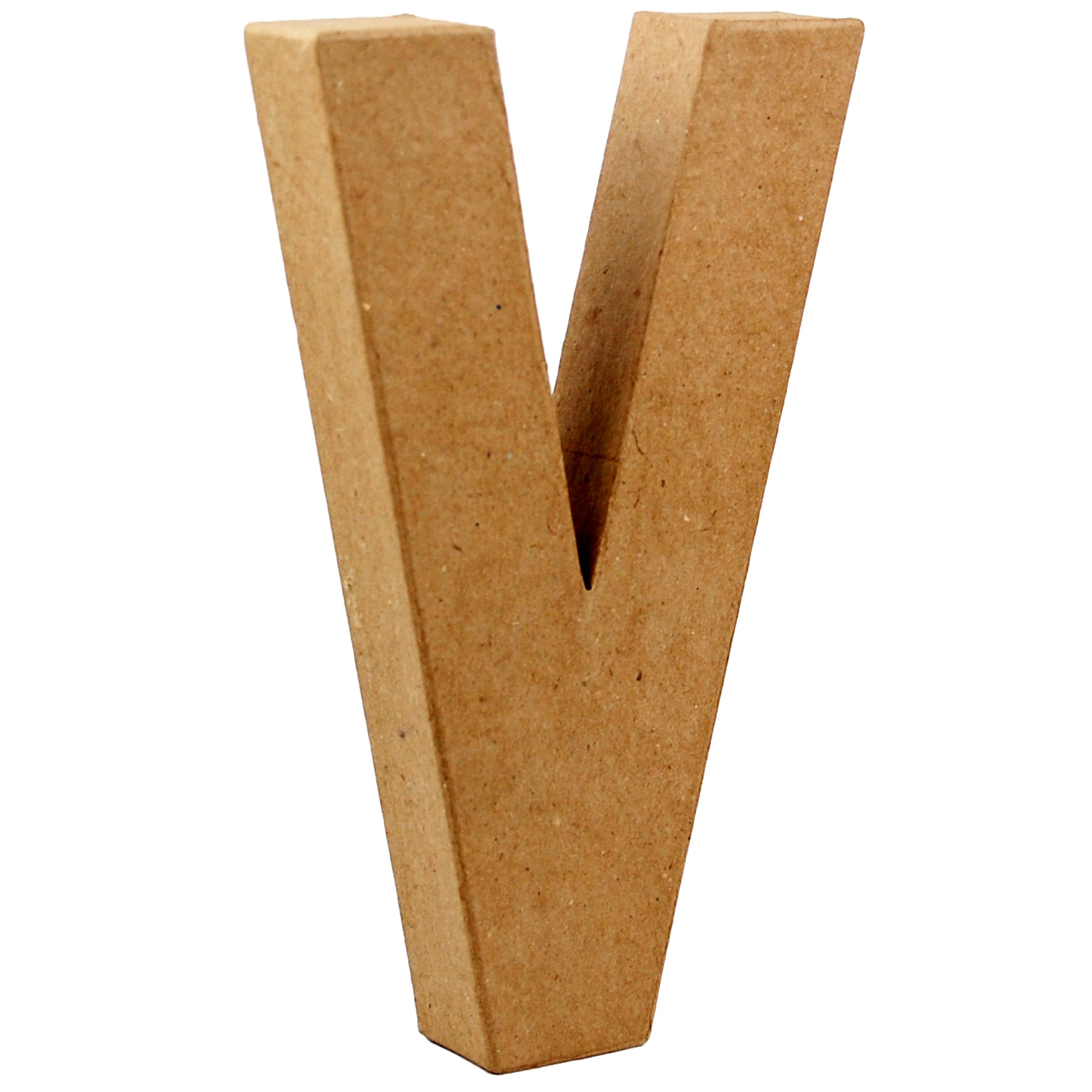 Country Love Crafts 8.25-inch/ 20.5cm 3D Letter V Papier Mache