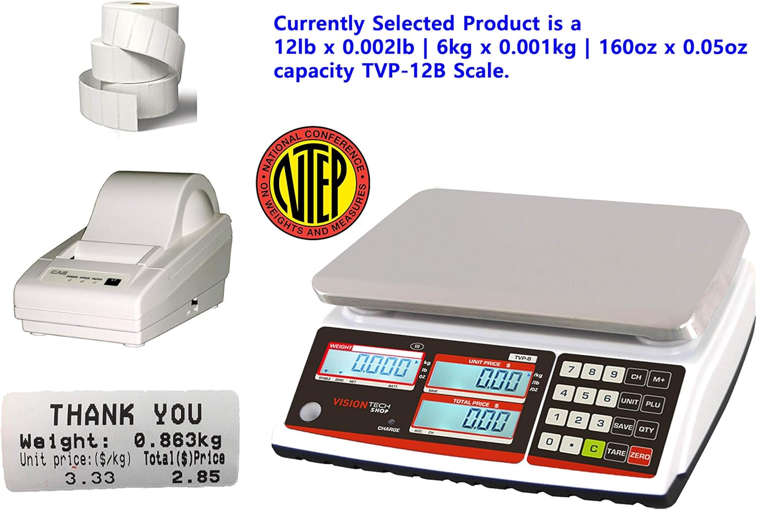 mail scale and postage printer