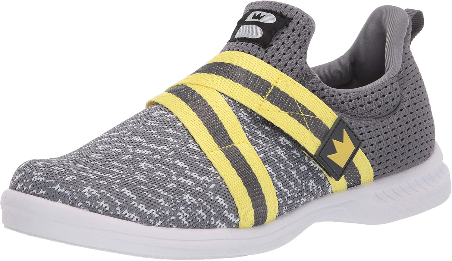 Brunswick Mens Slingshot Bowling Shoes Grey/Yellow 7