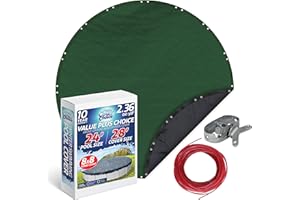 Winter Swimming Pool Cover for 24 ft Aboveground Round Pool Size, Value Plus Choice Series, Solid Material, Color - Evergreen, Pool Cover Choice 3224-4CHOICE