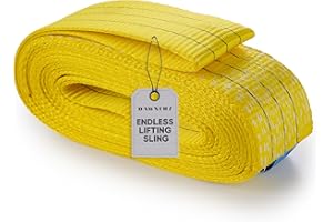 Dawnerz Endless Web Sling 6600 Lbs Vertical Wll 14ft - Endless Loop Strap - Lifting Sling for Construction, Crane Lifting Straps