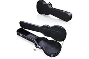 AW Les Paul Electric Guitar Case Hard Fits Gibson Les Paul Guitars LP Style Wood Case Hard Shell Proctive Lockable Black