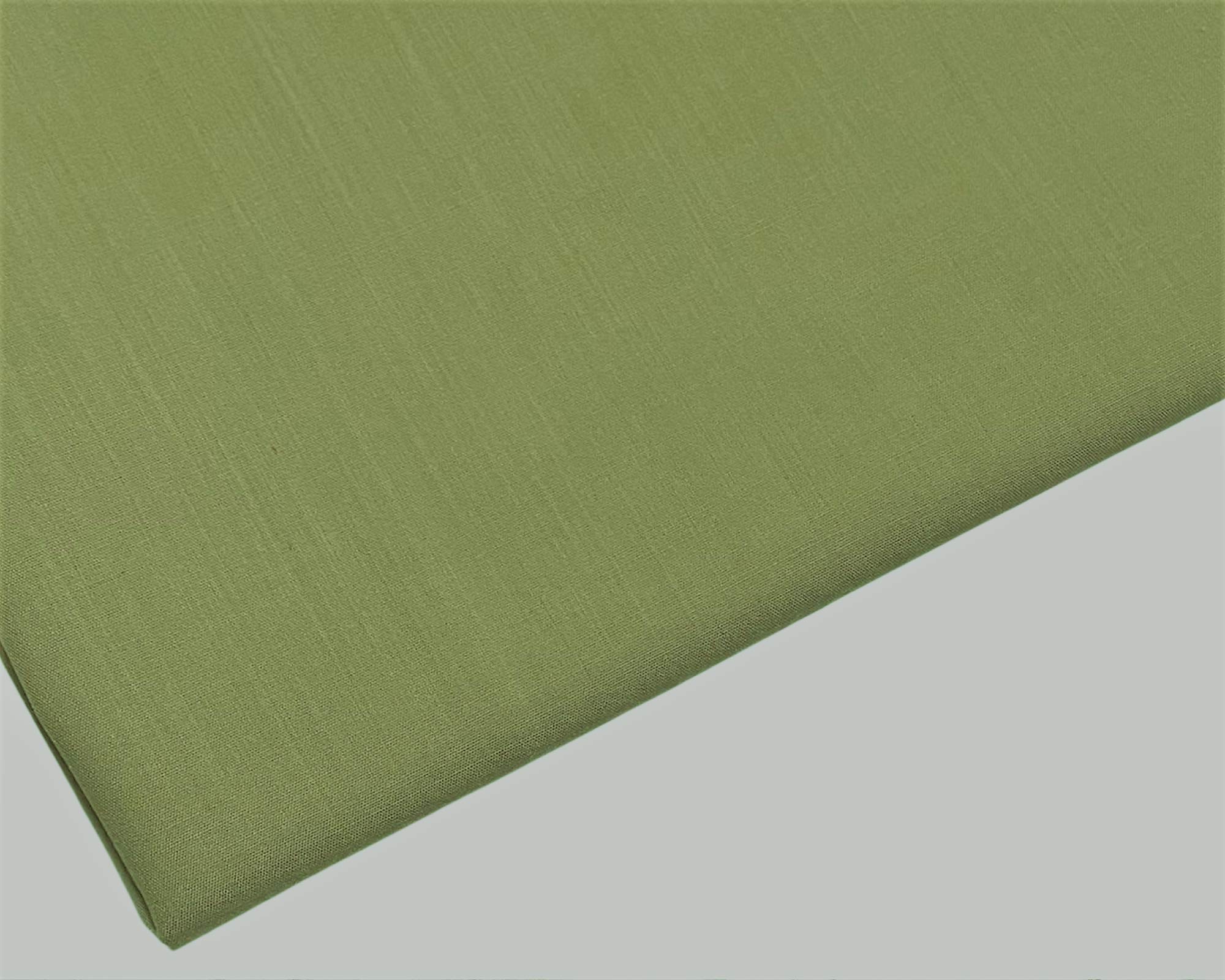 Plain Olive Green Polycotton Fabric - 45 inch / 112 cm Wide - 40+ Colours (Olive Green, 4 METRE)
