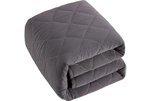 BEDSUM 100% Brushed Microfiber Down Alternative Toddler Comforter, Ultra Soft Lightweight and Warm Breathable Crib Quilted Blanket for Nursery Stroller Bed, 39x47 Inches, Dark Grey