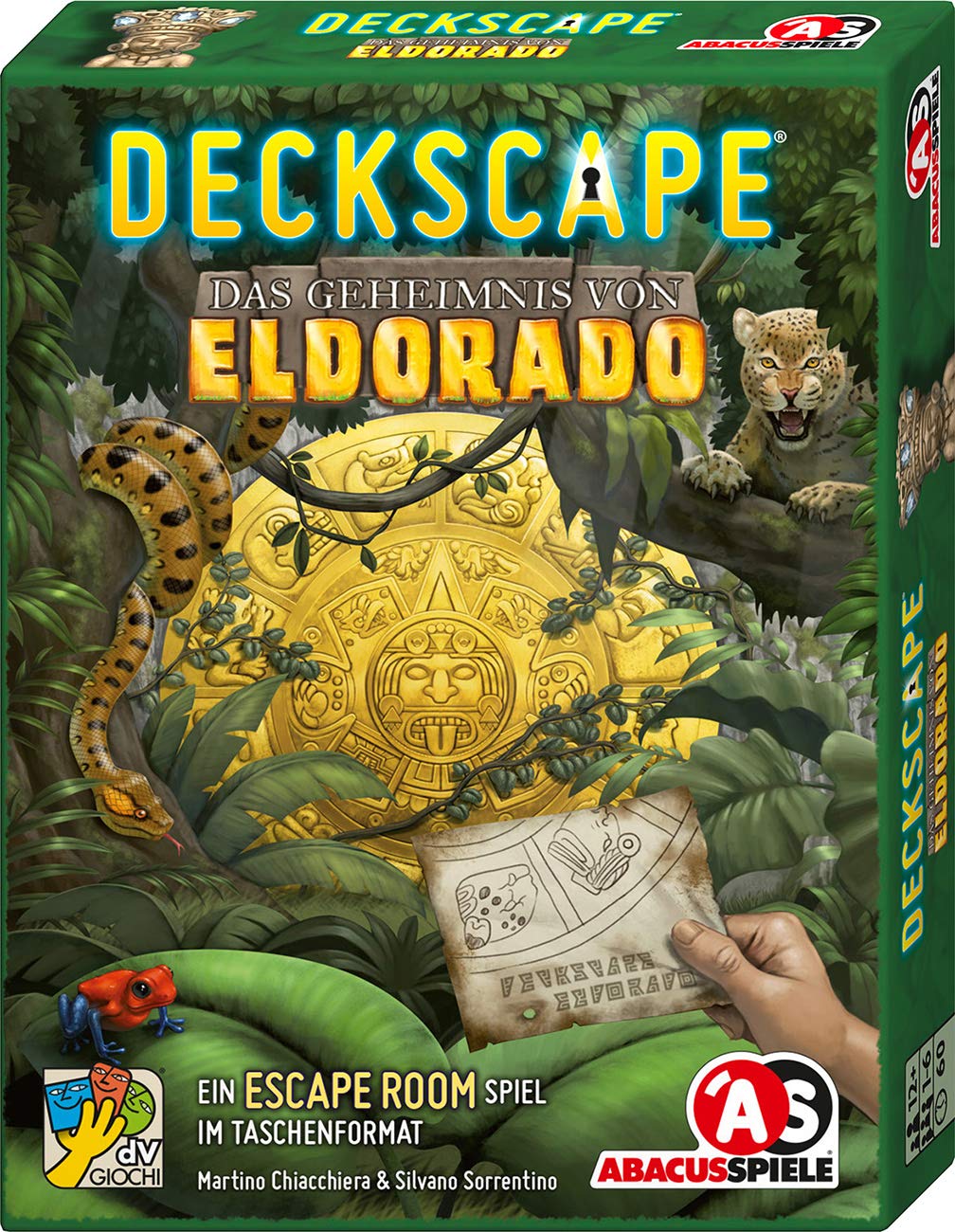 Abacus Spiele 38183 - Deckscape - The Secret of Eldorado, Escape Room Game, Card Game