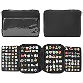 Enamel Pin Display Pages Pin Carrying Case, Pins Collection Storage Organizer Case, Travel Brooch Pin Display Bag (Pins Not Included)