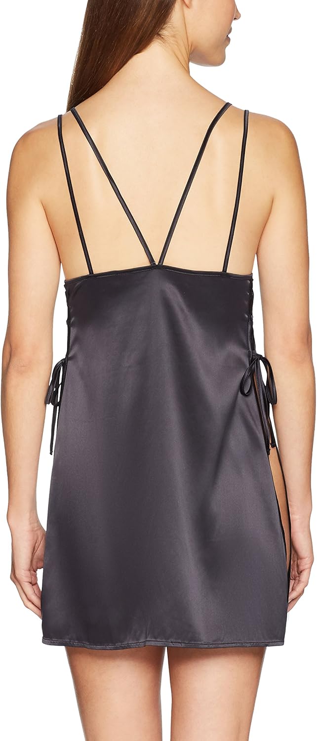  Brand - Mae Women's Satin Chemise With Lace: Clothing