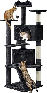 Yaheetech Cat Tree 158cm Cat Tower with Scratching Posts and 2 Houses