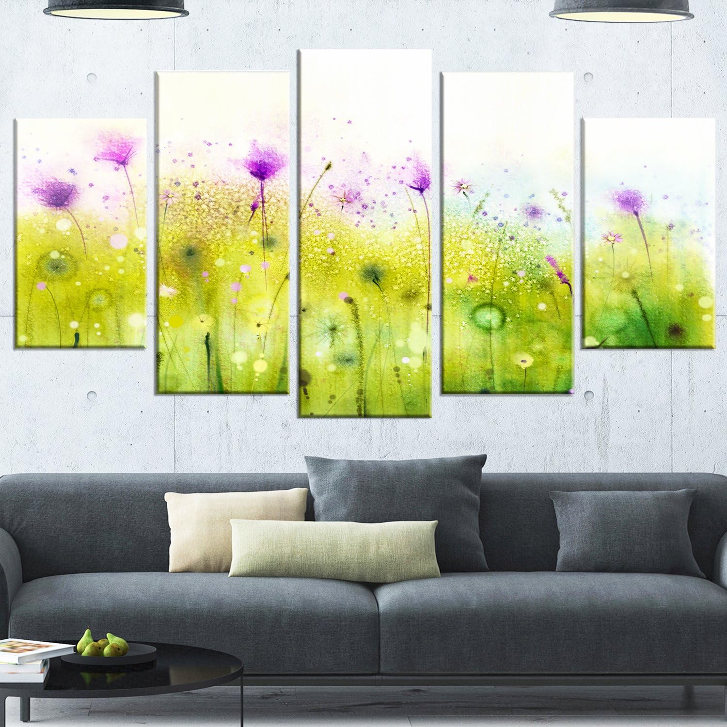 Amazon Com Designart Floral Horizontal Metal Wall Art 32 H X 60 W X 1 D 5pd Red Orange Posters Prints