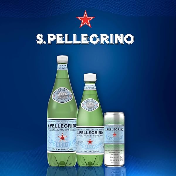 S.PELLEGRINO SPARKLING NATURAL MINERAL WATER, PLASTIC BOTTLES, 16.9 FL OZ (PACK OF 12)