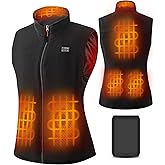 JS LifeStyle Heated Vest Jacket Women with 16000mAh Rechargeable Battery Pack Included Fleece Clothing with Light-Off Design