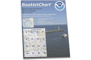 Paradise Cay Publications NOAA BookletChart 18421: Strait of Juan de Fuca to Strait of Georgia;Drayton Harbor, Handy 8.5" x 11" Size. Paper Chart Book Designed for use Aboard Small Craft