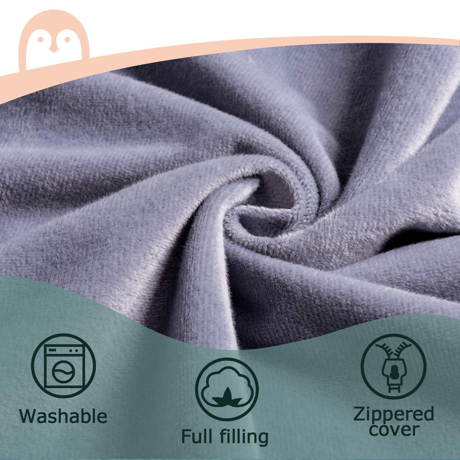 Momcozy Pregnancy Pillows, U Shaped Full Body Maternity Pillow with Removable Cover, Grey Pregnant Support Pillow for Sleeping : Baby