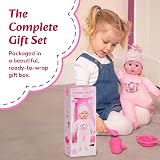 Molly Dolly 40cm Talking Baby Doll with Feeding Accessories Set view 4
