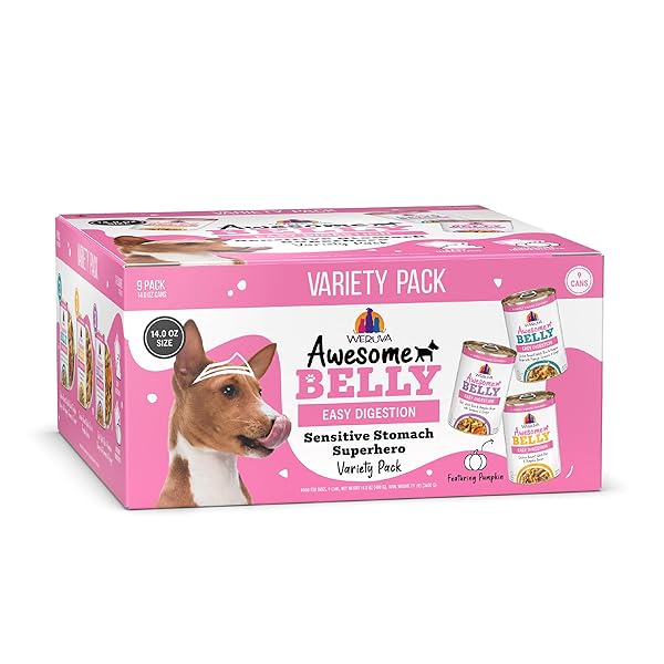 AWESOME BELLY WET DOG FOOD, SENSITIVE STOMACH SUPERHERO...