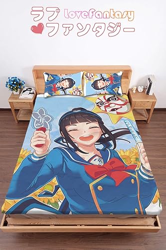 Amazon ラブファンタジー Youtube 富士 葵 ふじあおい 葵歌劇団 大判毛布 0cm 150cm 1枚 抱き枕 40cm 60cm 2個 寝具 3点セット ブランケット フランネル タオルケット シーツ 2wayトリコット 両面プリント 抱き枕カバー アニメグッズ 萌えアニメ
