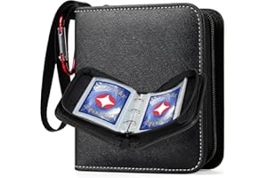GEAoffice 1 Pocket Card Binder Mini Size, Super Lightweight Small Collectible Trading Card Albums for 80 Cards, 1 Pocket Top Loading Binder for TCG, MTG, Sports&Game Cards, Black