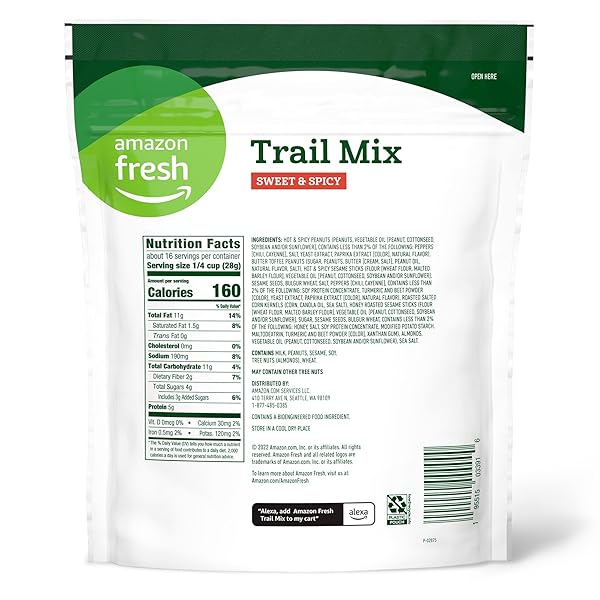AMAZON FRESH, SWEET & SPICY TRAIL MIX, 16 OZ