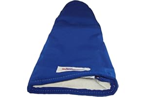 Tucker Safety Products 05181 Tucker BurnGuard Protective Apparel, Puppet-Style Oven Mitt, Nomex Fiber with Kevlar Palm, Medium, 18", Blue/Yellow Color Combination