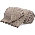 Ritzy Lucero Variegated Undyed 100% Wool Blanket - Heavyweight, Warm, Machine Washable - Neutral Grey Brown