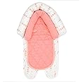 Travel Bug Baby & Toddler 2-in-1 Head Support Duo Head Support for Car Seats, Strollers & Bouncers (Pink/White)