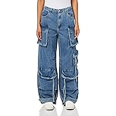 Steve Madden Apparel Duo Cargo Pant, Blue Denim, M