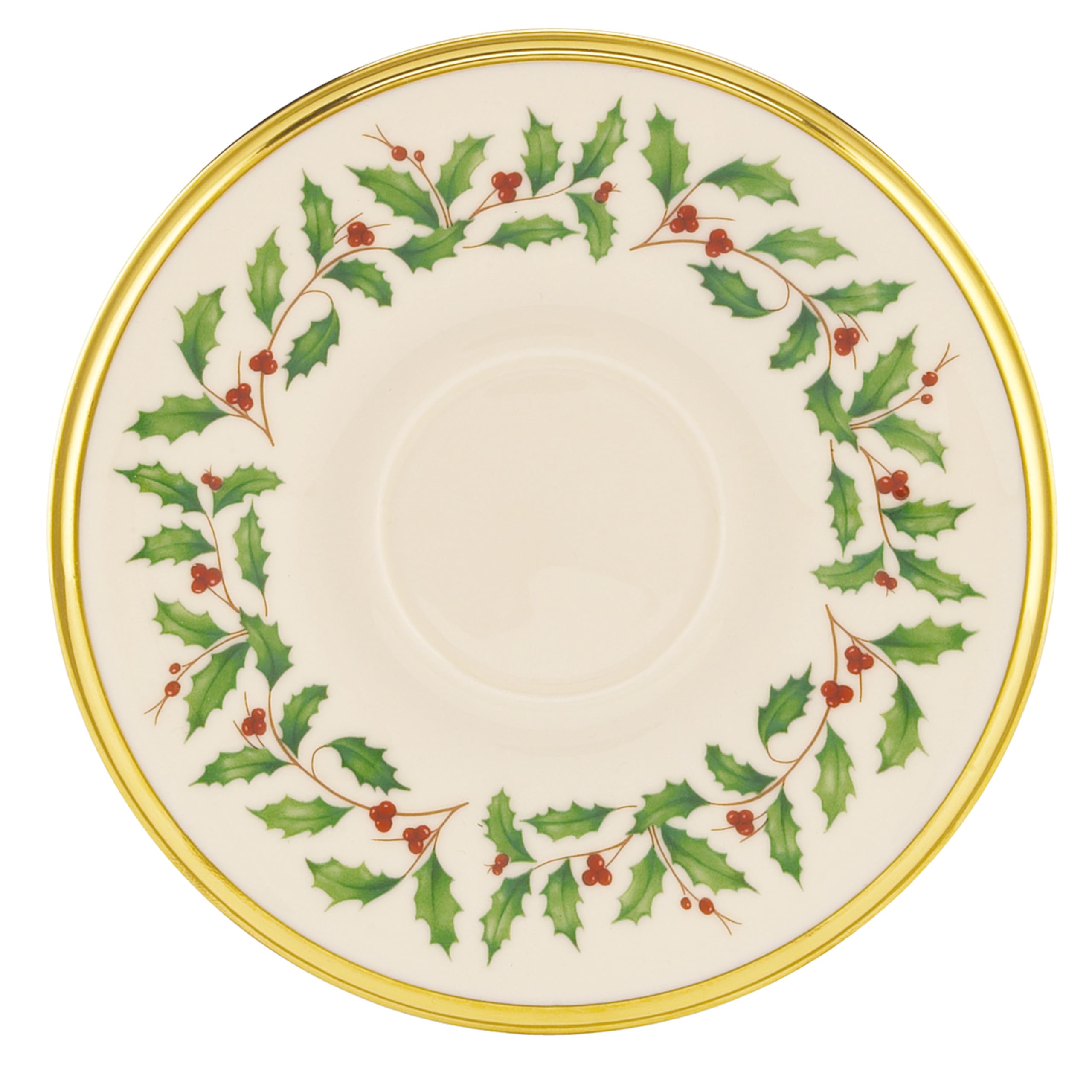 Lenox Holiday Saucer,Ivory and Platinum