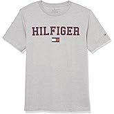 Tommy Hilfiger Boys' Short Sleeve Legacy Crew Neck T-Shirt, Grey Heather FB47, 16-18