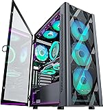MUSETEX ATX PC Case Pre-Install 6 PWM ARGB