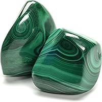 KALIFANO Tumbled Malachite Bundle - AAA+ Jewelry Grade Reiki Crystal Used for Protection and Positive Change - Piedras Caidas