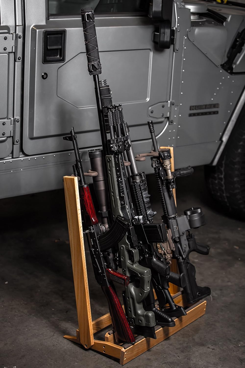 Hardwood Folding Gun Rack or Bow Holder: Sports & Outdoors