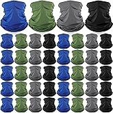 Jeere 40 Pcs Neck Gaiter Bulk Summer Face Mask UV Protection Face Cover Scarf Balaclava Bandana for Men Women Sports Running