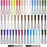 50 PCS Zipper Pulls Zipper Tabs, Colorful Luggage Zippers Pull Replacement, Nylon Cord Zippers Pull Tag Replacement for Clothes, Backpacks, Handbag, Travel Case