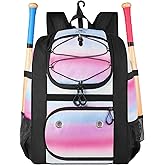 MATEIN Softball Bag, Lightweight Baseball Backpack with Shoe Compartment, Baseball Bag with Fence Hook for TBall Bat & Equipment, Softball Gifts Catchers Backpack for Women Fit Catcher’s Mitt, Helmet