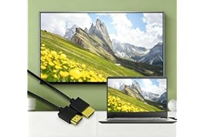 Flexible & Slim HDMI Cable 6.6FT, Soft & Ultra-Thin HDMI to HDMI Cord Support 4K@60Hz/2160P/1080P