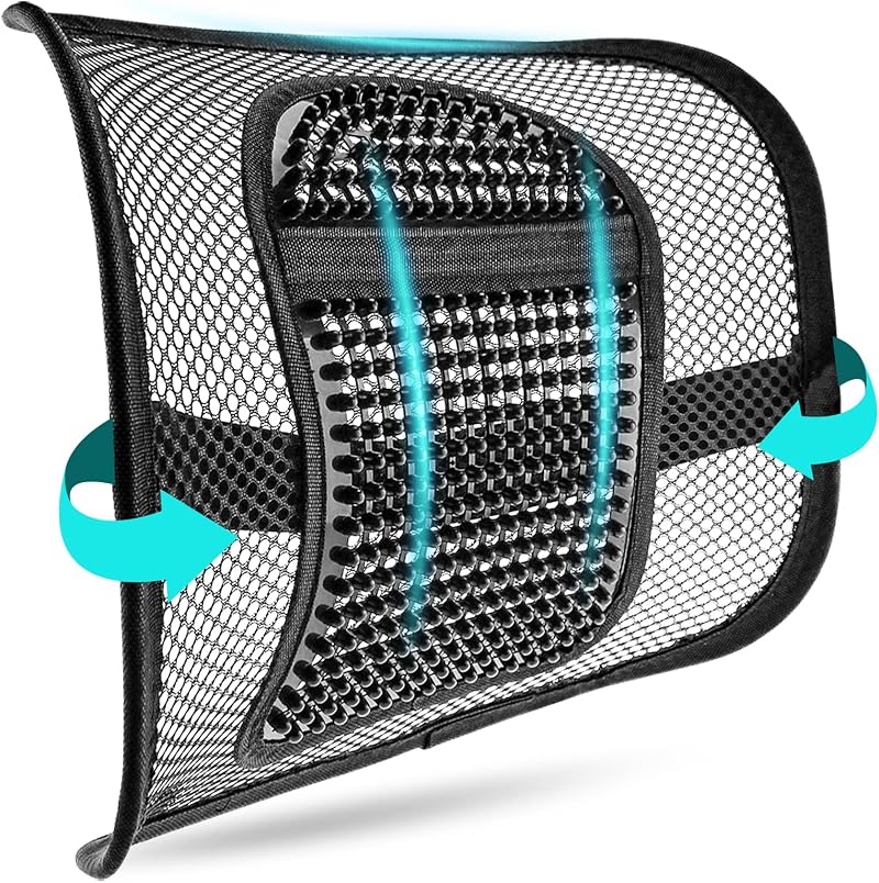 m zimoon Mesh Back Support Lumbar Cushion with Elastic Strap