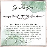 Grandma's Bracelet for Granddaughter - 'Never Forget My Love' - Perfect for Birthday, Graduation, Christmas