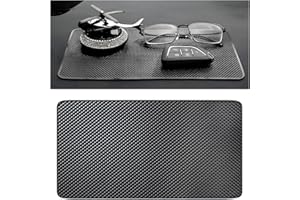 JUSTTOP Car Dashboard Anti-Slip Mat, 10.6"x 5.9" Large Heat Resistant Sticky Dash Rubber Pad, Universal Vehicle Washable Grip