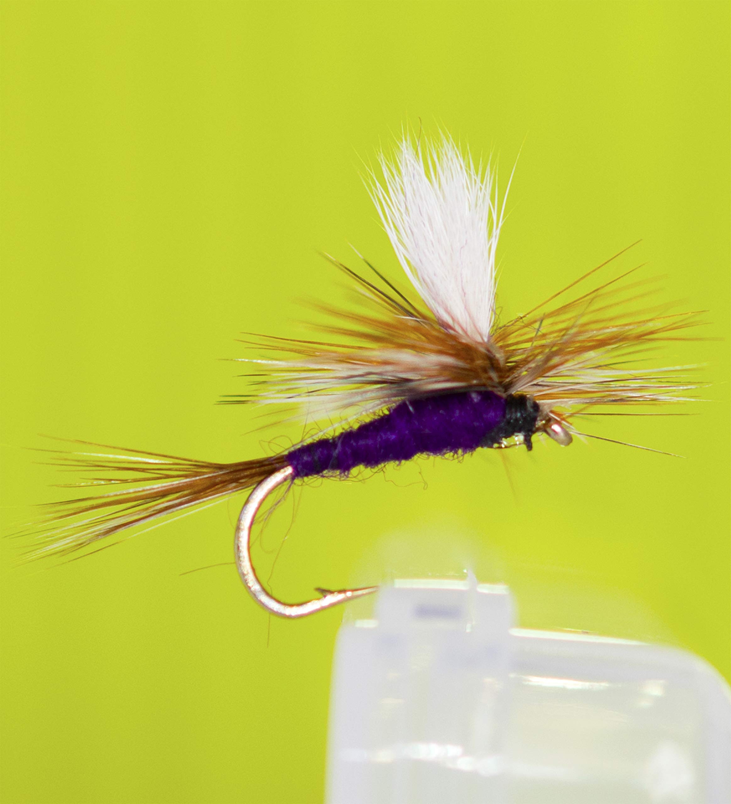 Outdoor Planet 12 Adams Purple Parachute Dry Flies Trout Flies Lure Assortment for Trout Fly Fishing Flies