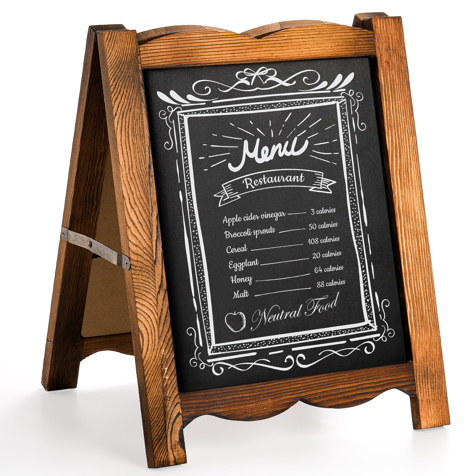 Photo 1 of Tosnail 11" x 14" Framed Tabletop Chalkboard Signs, Double-Sided Chalk Board Magnet Board, Decorative Bulletin Boards, Rustic Wooden Blackboard, Small Menu Board for Home, Kitchen, Crafts, Party Decor