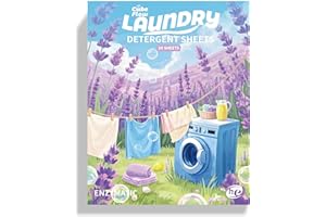 CUBEFLOW Laundry Detergent Sheets, Lavender Scent - 40 Loads |Effective & Eco-Conscious Cleaning| Pre-Measured, Liquidless for Deep Clean | Hypoallergenic, Washing Soda Travel Laundry Soap Strips