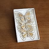 Colorful Butterfly Christmas Ornaments Cute Small Christmas Hanging Tree Decorations Clip Indoor Outdoor Unique Holiday Decor for Home Party (3 Pcs A)