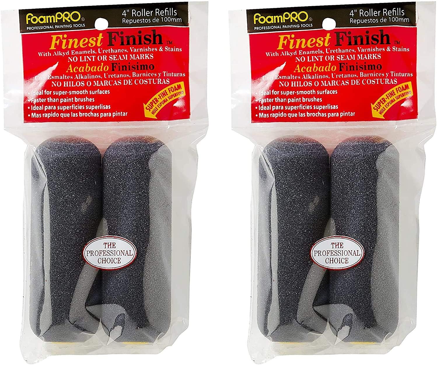 FOAM PRO 185 Foam Paint Brush Refills, Pack of 2 - Paint Rollers - 