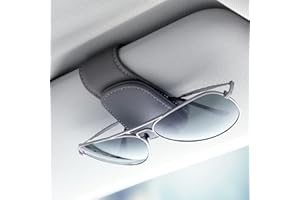 SHANDERBAR Sunglass Holders for Car , visor sunglasses holder clip, sunglasses visor clip for car,Magnetic Leather Sunglasses Holder, Ticket Card Clip，Multifunctional Sunglasses Holder Car Visor Accessories
