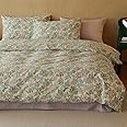 BlueBlue Fruit Duvet Cover Set Twin 100% Cotton Bedding for Kids Boys Girls Teens Cherry Blueberry Green Leaf on White 1 Botanical Orchard Garden Comforter Cover 2 Pillowcases (Twin)