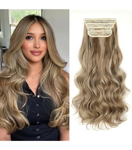 Amazon.com : Vigorous Clip in Long Wavy Synthetic Hair  display picture 1