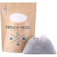 The Original French Press Brewing Bags - 50 Easy Fill Fine Mesh Disposable Coffee Filters For Your French Press Coffee…