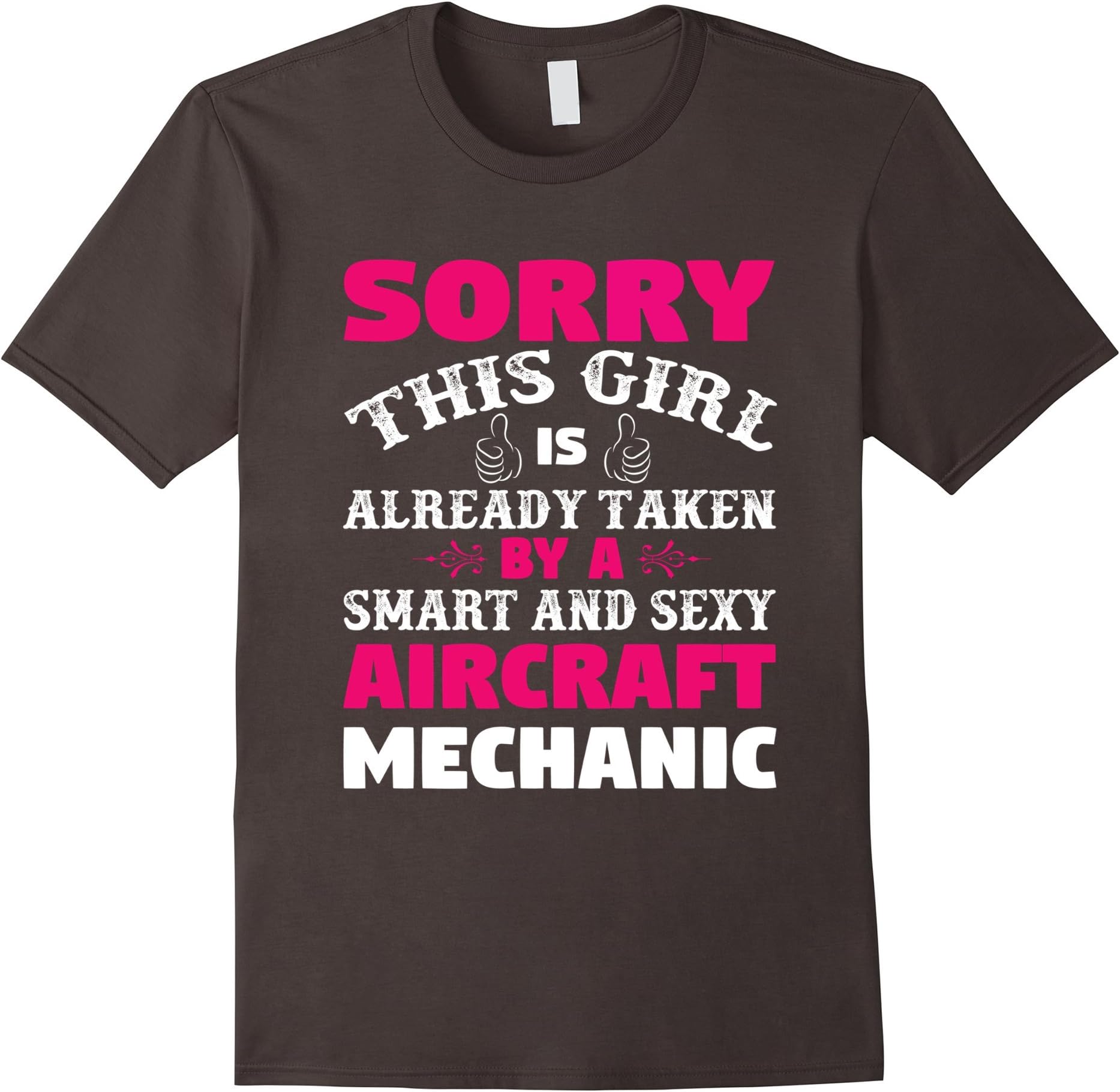 Men's This Girl Is Taken By A Sexy Aircraft Mechanic T-Shirt Large Asphalt