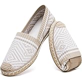 HEAWISH Ballet Flats for Women Loafer Slip on Shoes,Breathable Womens Shoes Dressy Casual Espadrilles for Women Rope Loafer Flats